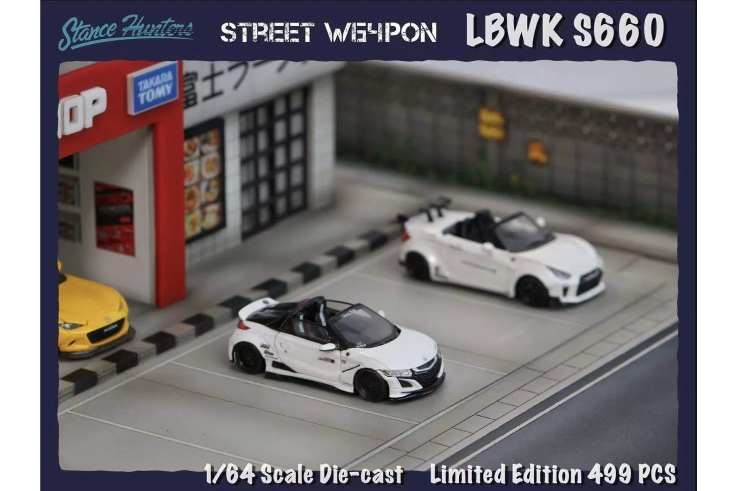 Stance Hunters x Street Weapon 1/64 Honda S660 LBWK in White