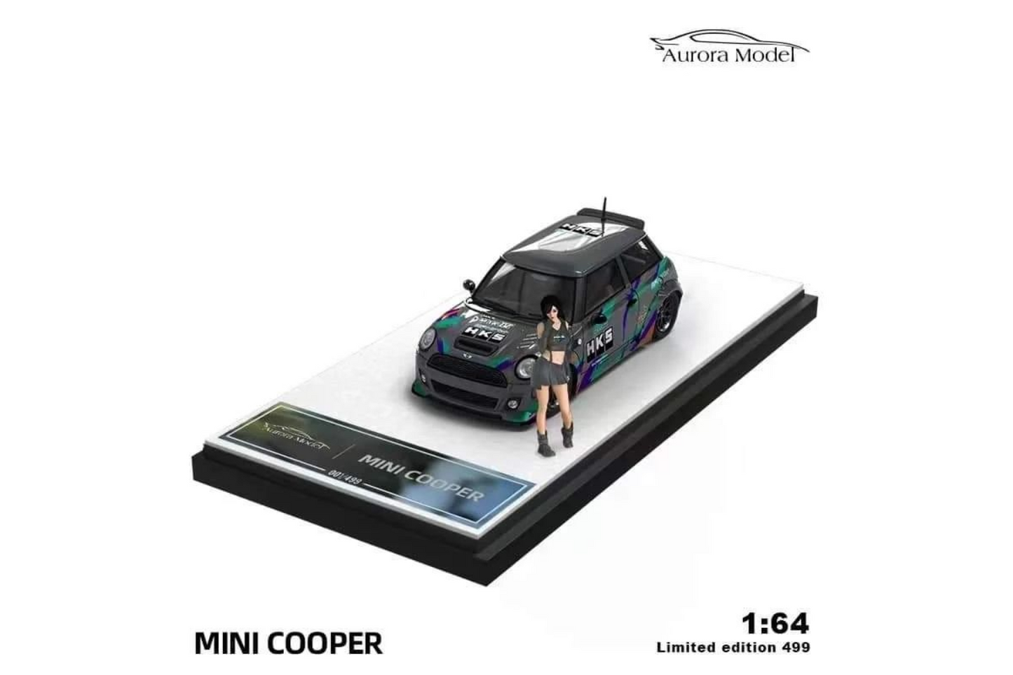 Aurora Model 1/64 HKS Mini Cooper