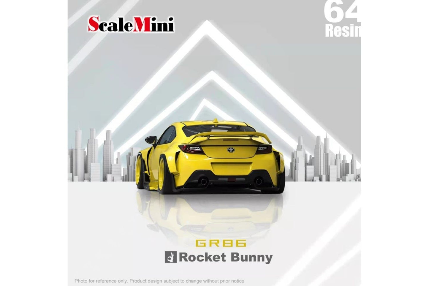 Scalemini 1/64 Pandem Rocket Bunny Toyota GR86 in Yellow